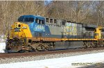 CSX 600, CW60AC, at Gratzown, Pennsylvania. February 18, 2015. 